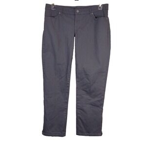 Norma Kamali Womens 6 Gray Blue Side Zipper Ankle Jean Pant‎ Work Club Career